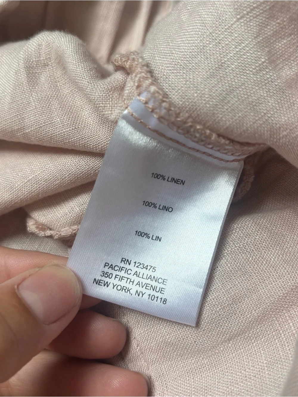 Ellen Tracy 100% linen Pants Trousers elastic waist with gold belt detail Small